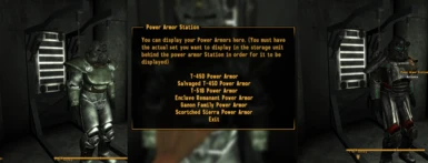 Dynamic Power Armor Station Display