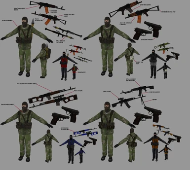 Caliber Spetsnaz Recruit Squad with alternate Tracksuit Uniforms