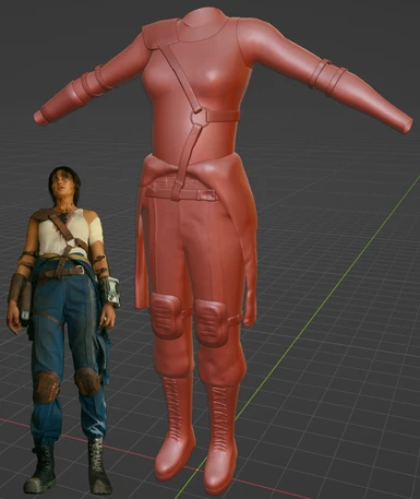 Lucy MacLean's Wasteland Outfit - In Progress Sculpt