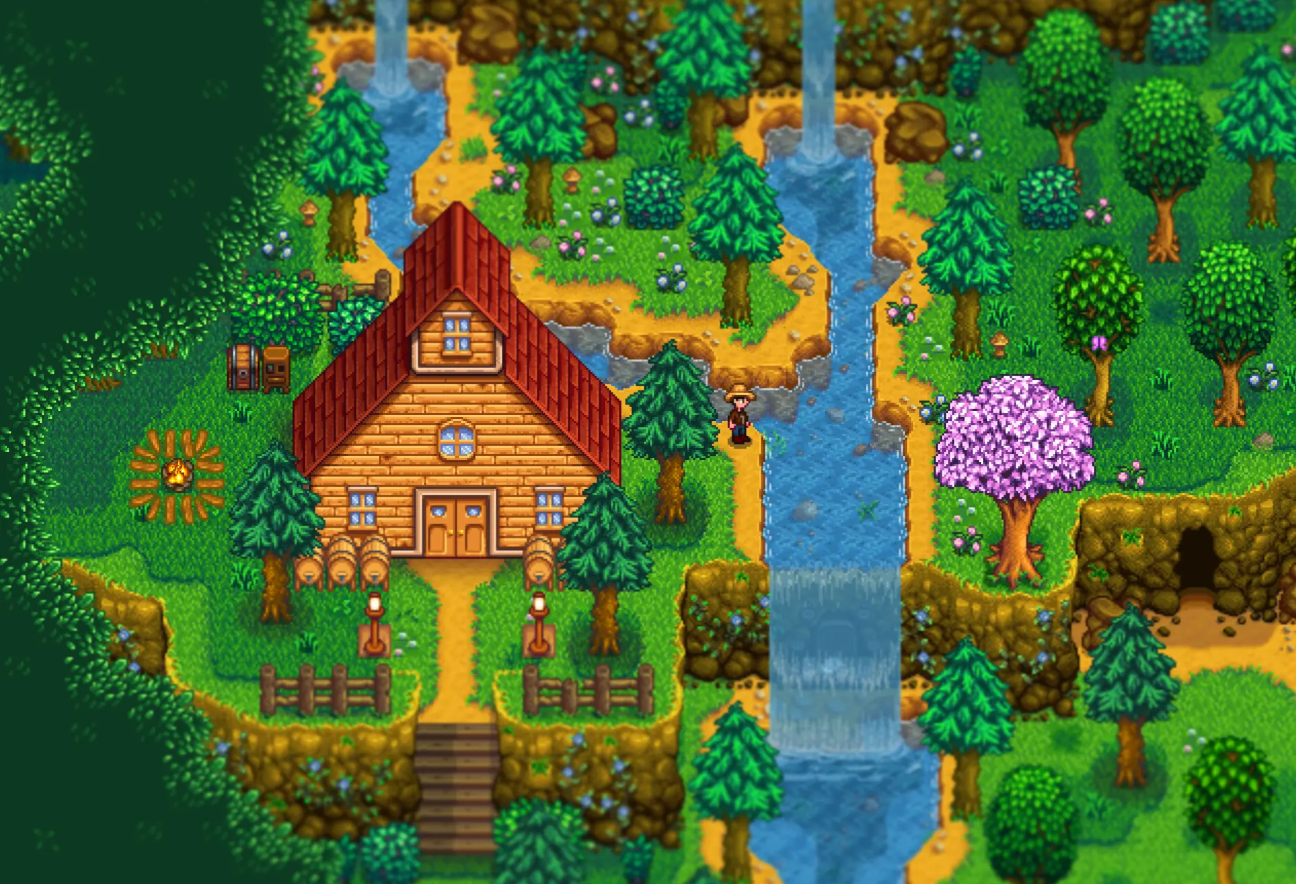 Старди валли 1.5. Горная ферма Stardew Valley. Старди Валли. Пляжная ферма Stardew Valley. Дом Марни Stardew Valley.