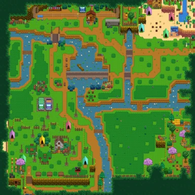 The beautiful new forest map in Downtown Zuzu