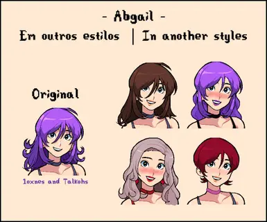 Abgail em outros estilos - change 1oxnes Talkohs portraits at Stardew ...