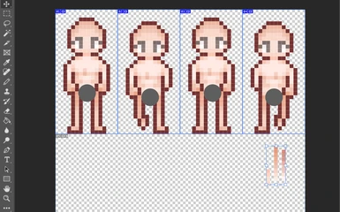 Male character base body creation in progress