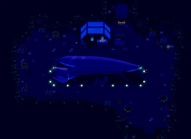 Alien Mod Landing Site Map at Night