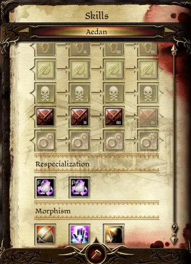 Respecification DAO - Skills Menu