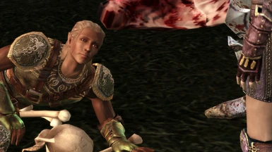 Zevran shows off his bone collection
