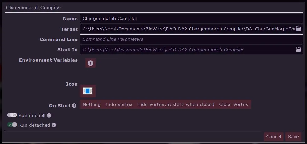 dragon age origins chargenmorph compiler with vortex