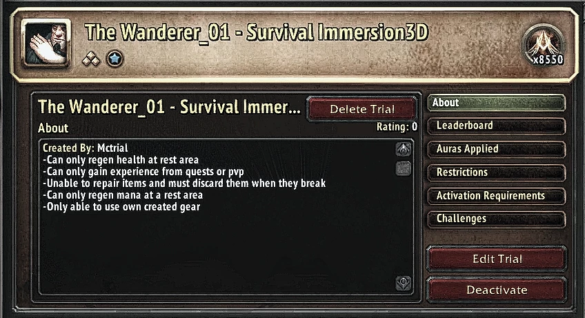 The Wanderer_01 - Survival Immersion 3D TRIAL - Project Ascension WoW The Wanderer_01 - Survival Immersion 3D TRIAL - Project Ascension WoW