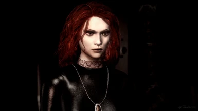 Triss In Velvet Black And Leather
