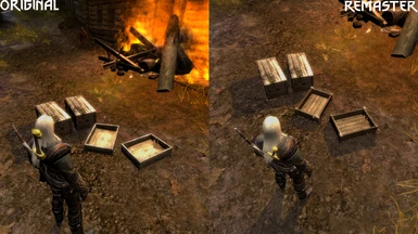 The Witcher Remaster Project Boxes with shadow effect
