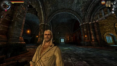 Geralt inside the castle