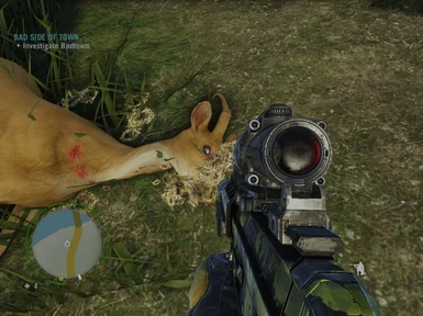 deer with half face glitch