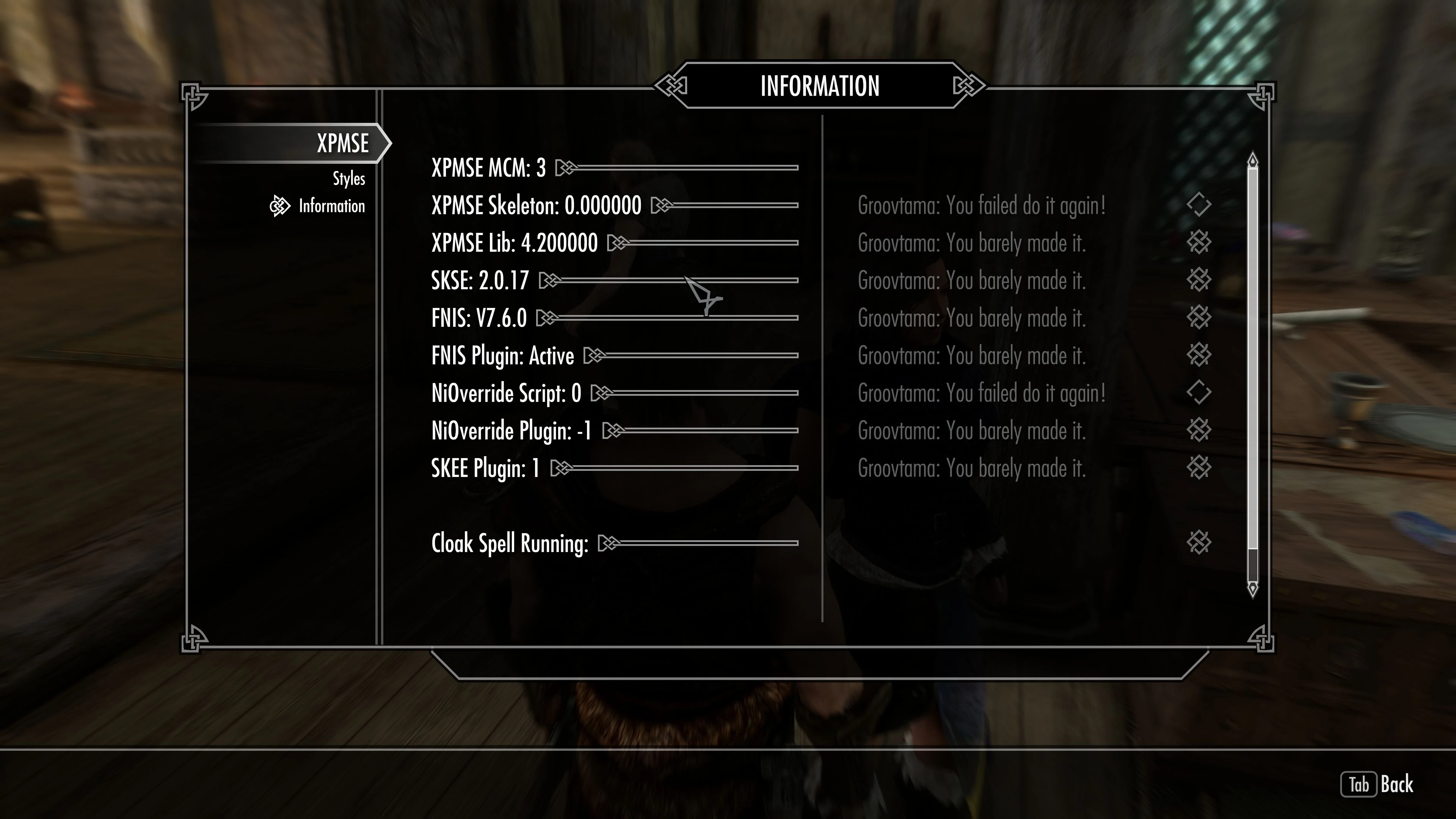 Empty Styles Menu at Skyrim Special Edition Nexus - Mods and Community