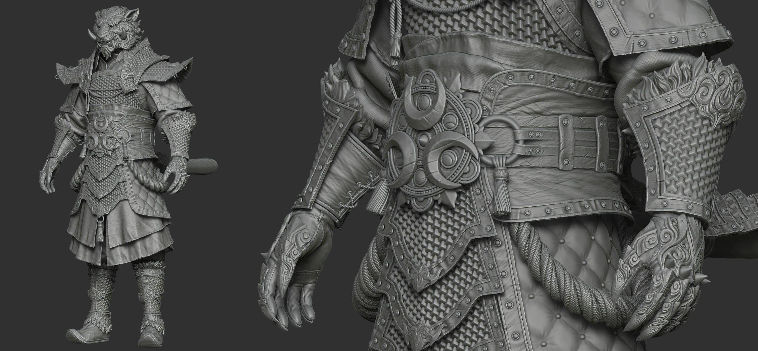 High poly model for upcoming Khajiit armor mod