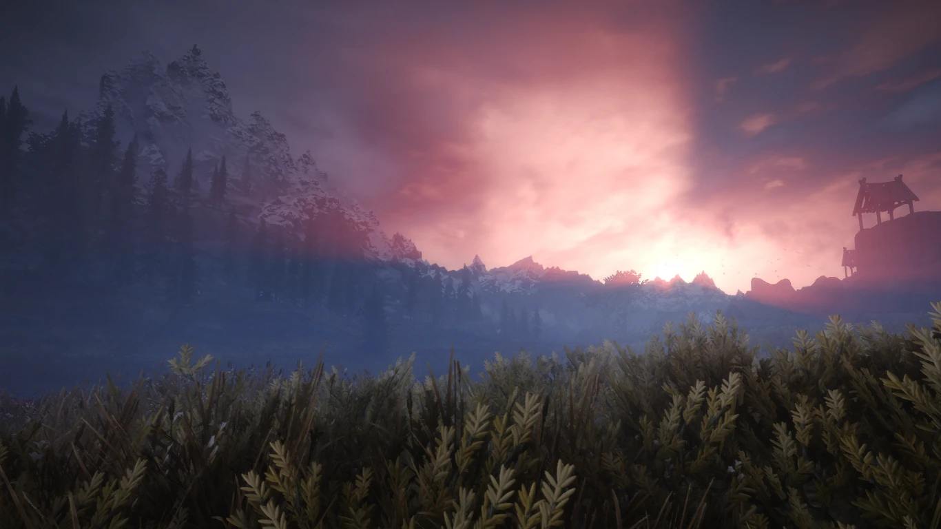 Sunset over Whiterun at Skyrim Special Edition Nexus - Mods and Community