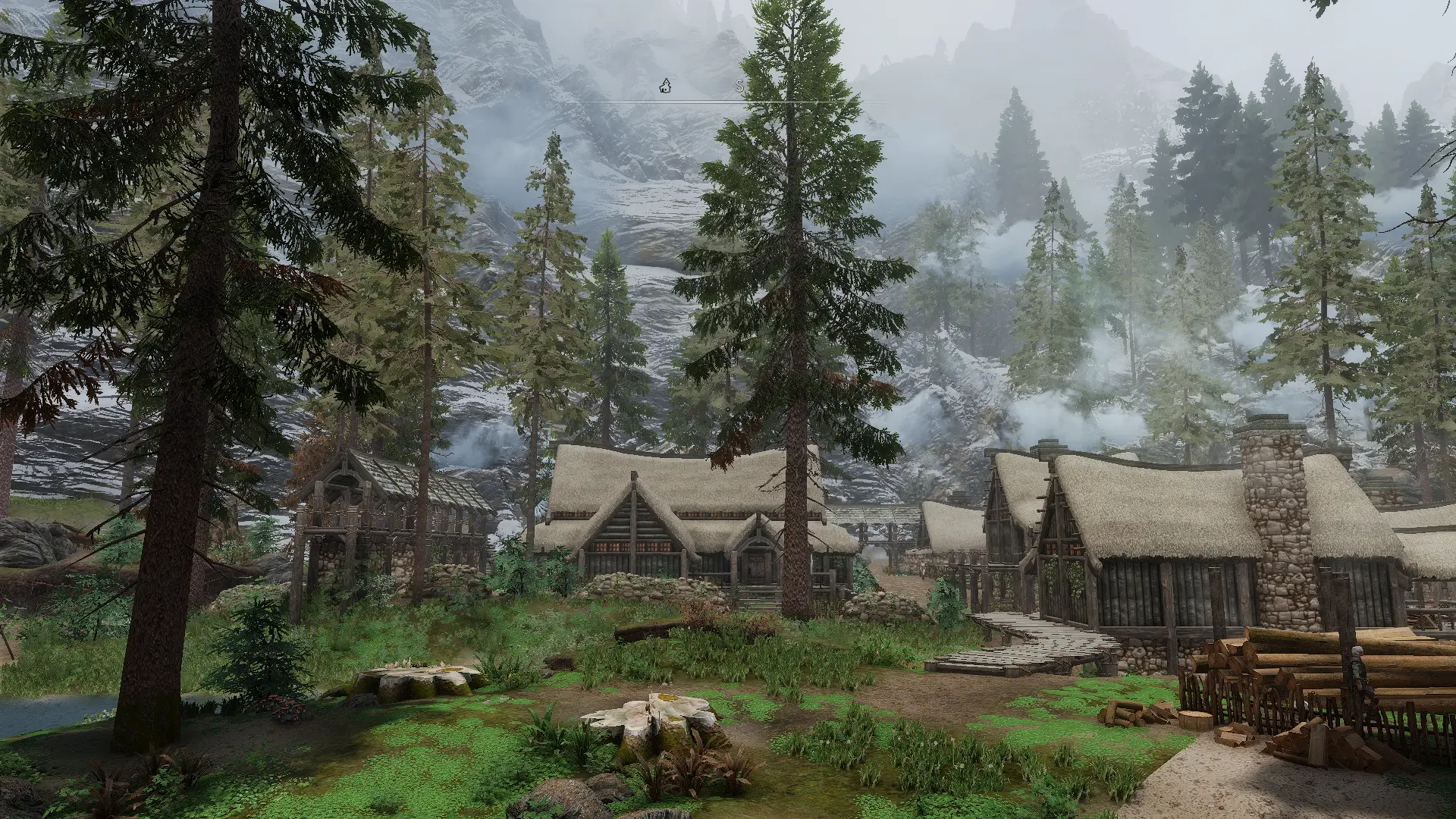 Clouds over Riverwood at Skyrim Special Edition Nexus - Mods and Community