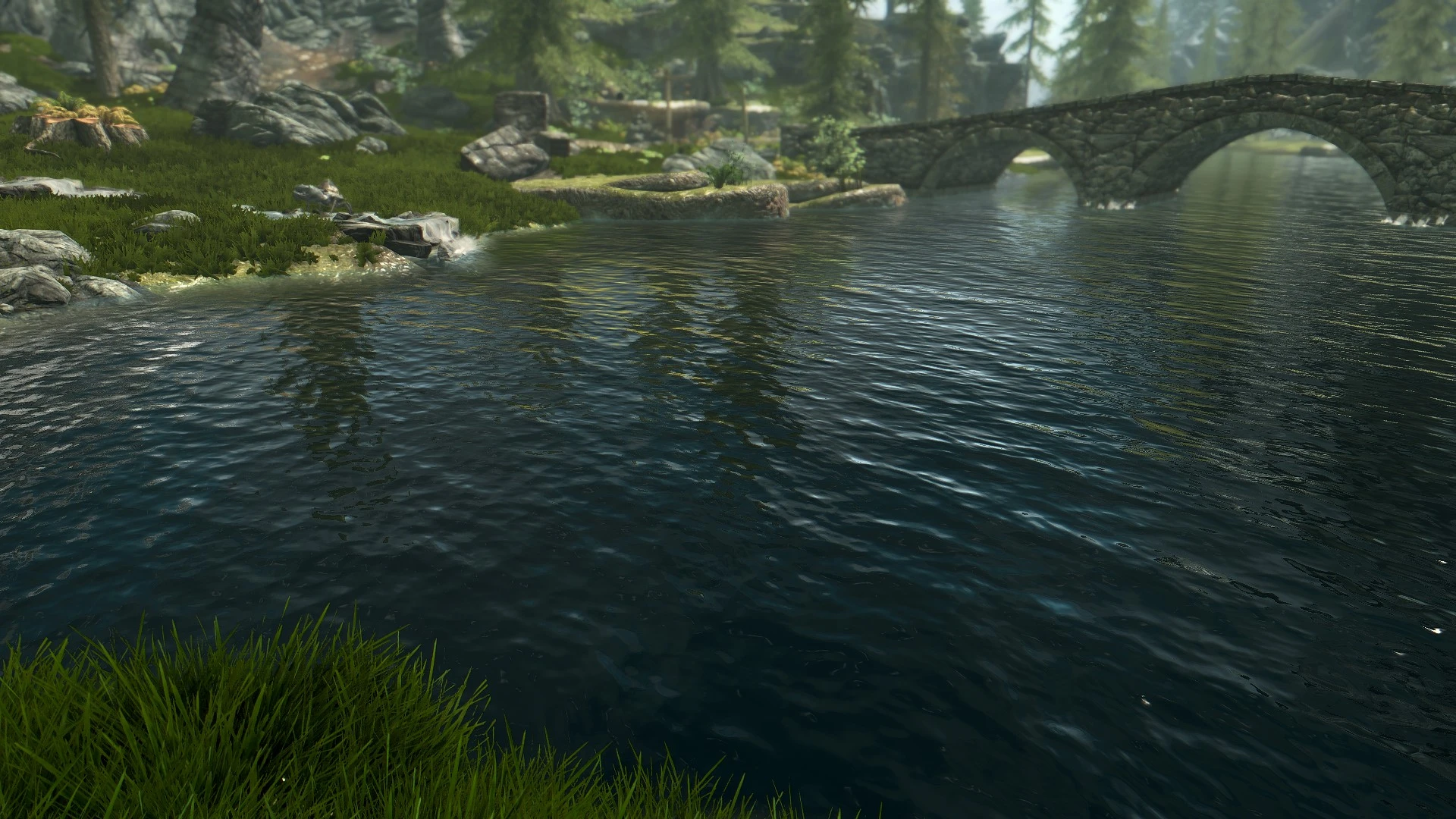 Skyrim se water. Скайрим мод realistic Water two. Реалистичная вода в играх. Мод на реалистичную воду. Ретекстур воды скайрим.