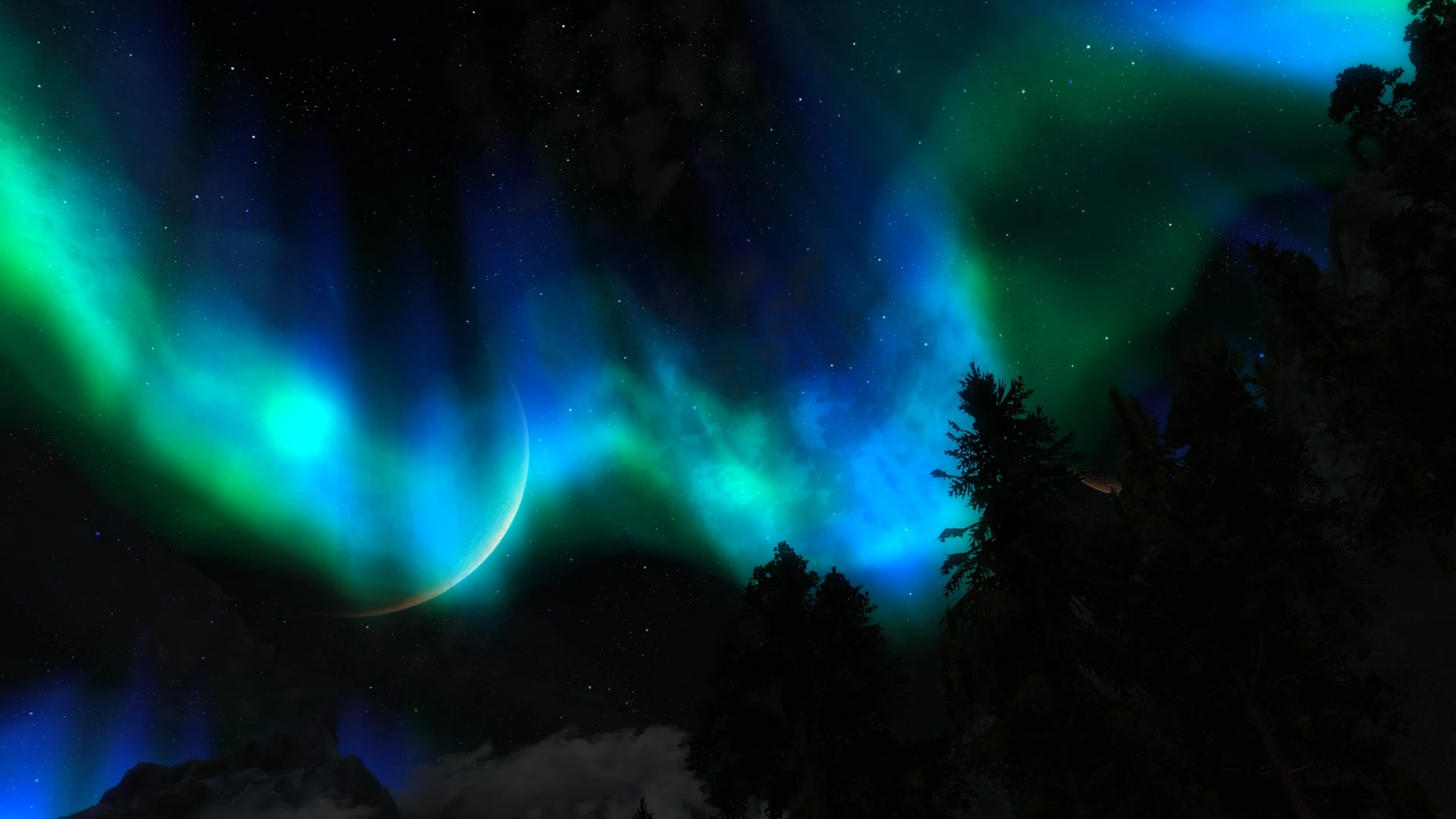 Aurora Borealis Blue at Skyrim Special Edition Nexus - Mods and Community