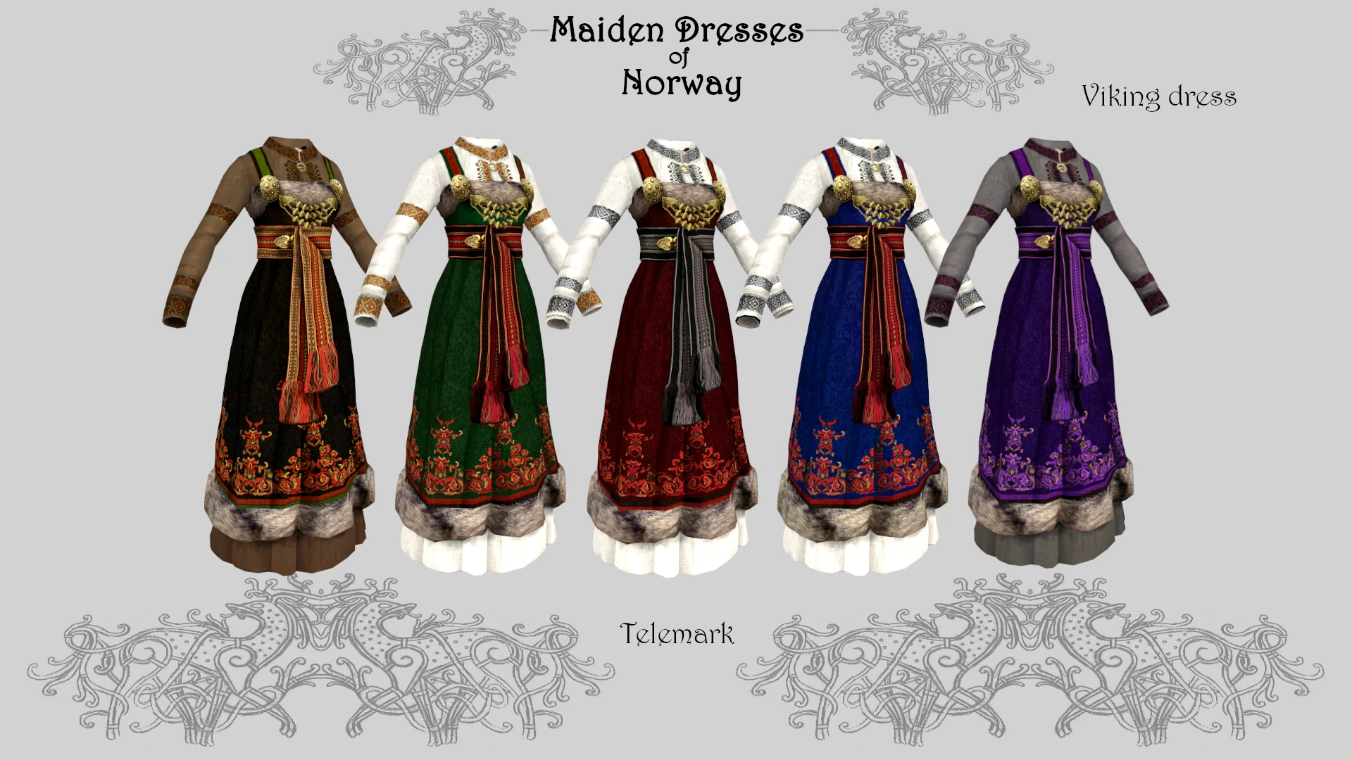 Mod teaser - Maiden Dresses of Norway v2 - Telemark viking at Skyrim ...