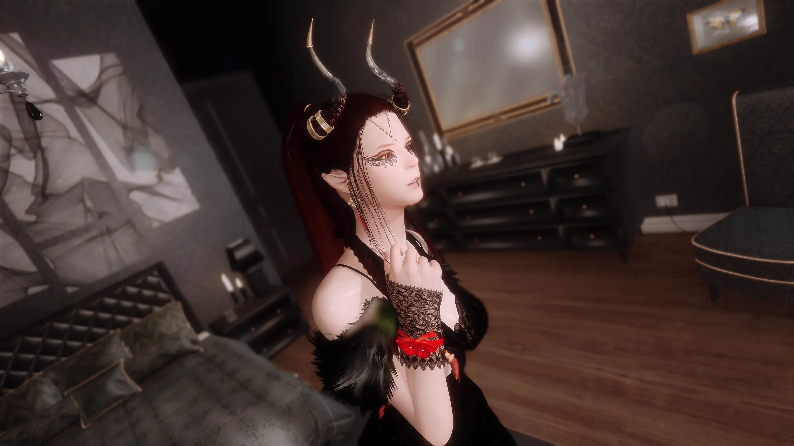 Black Evening Dress at Skyrim Special Edition Nexus Mods and