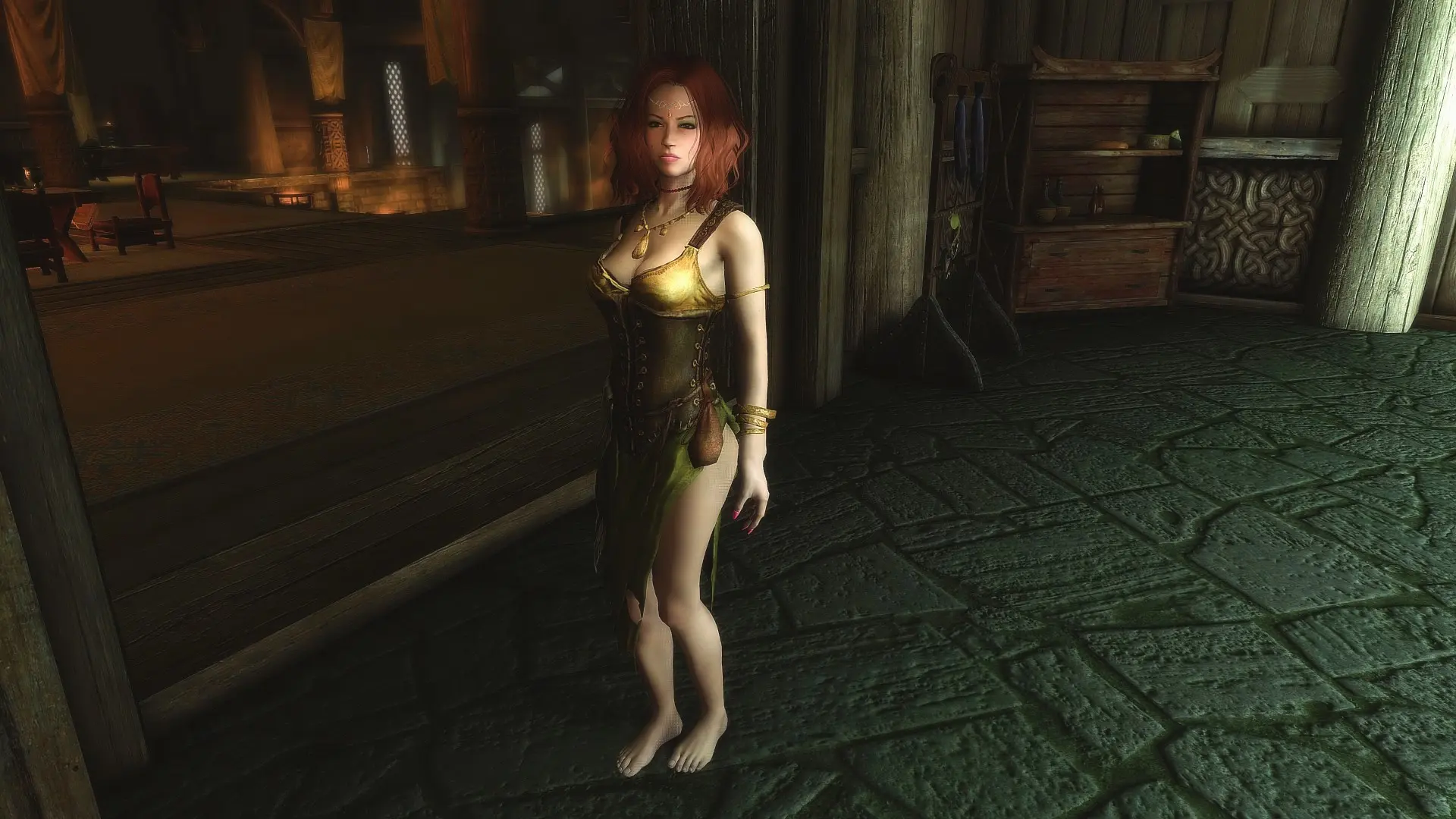 Lydia Housecarl Of Whiterun Flower Girl Option At Skyrim Special Edition Nexus Mods And Community