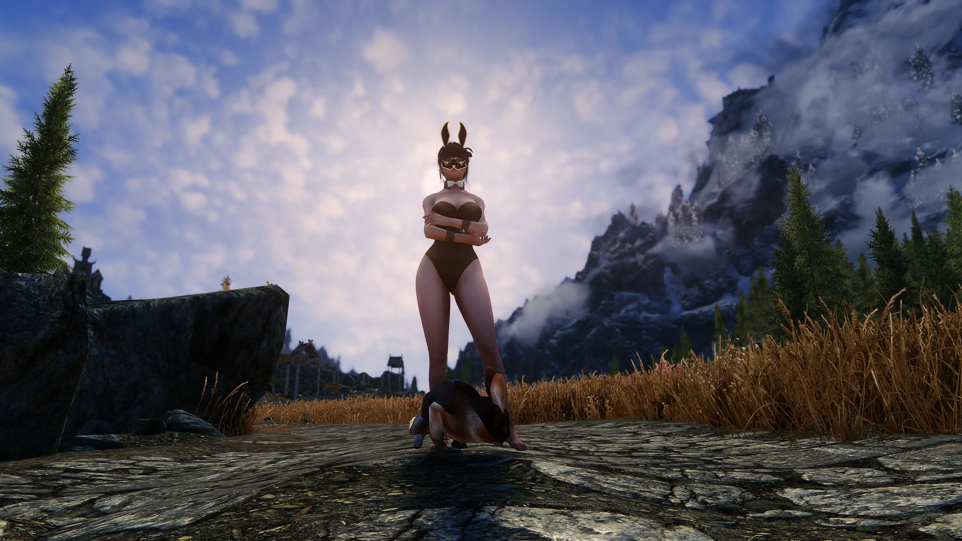 Bunny Outfit and Bunny Mask and BUNNY at Skyrim Special Edit
