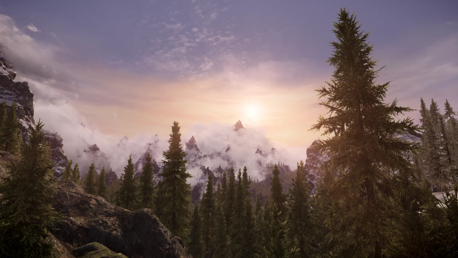 Beautiful sunrise at Skyrim Special Edition Nexus - Mods and Community