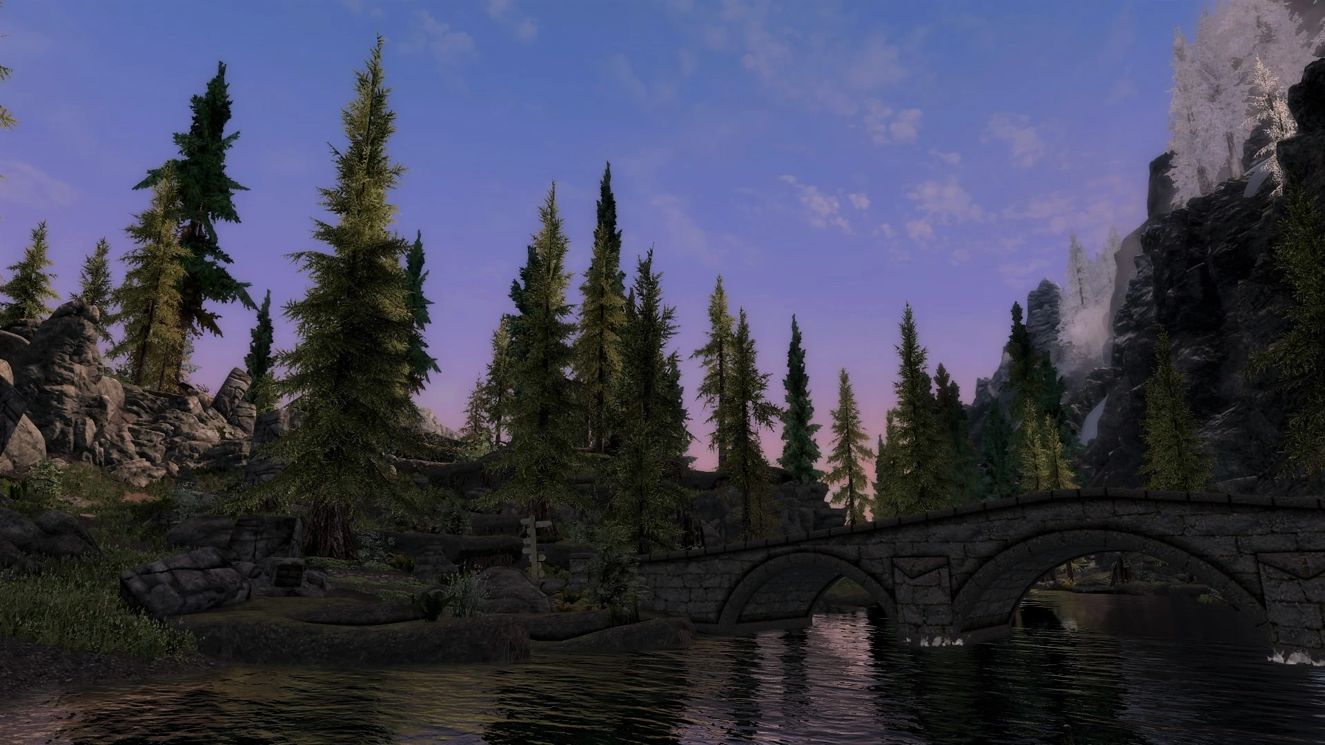 Dawn At The Riverwood Bridge At Skyrim Special Edition Nexus Mods And   41345665 1508730548 