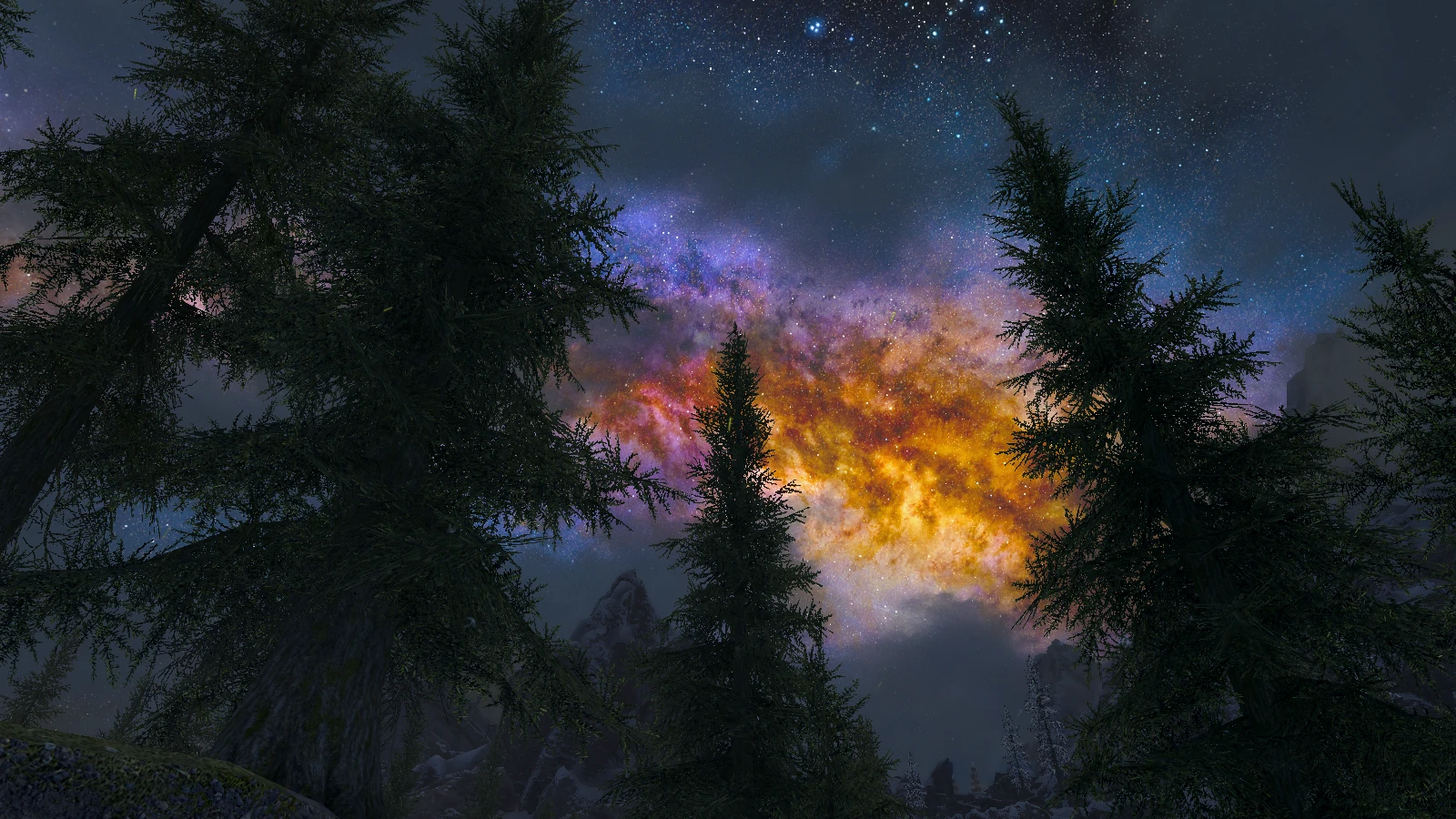 The Milky Galaxy Seen From Skyrim Is Breath Taking At Skyrim Special