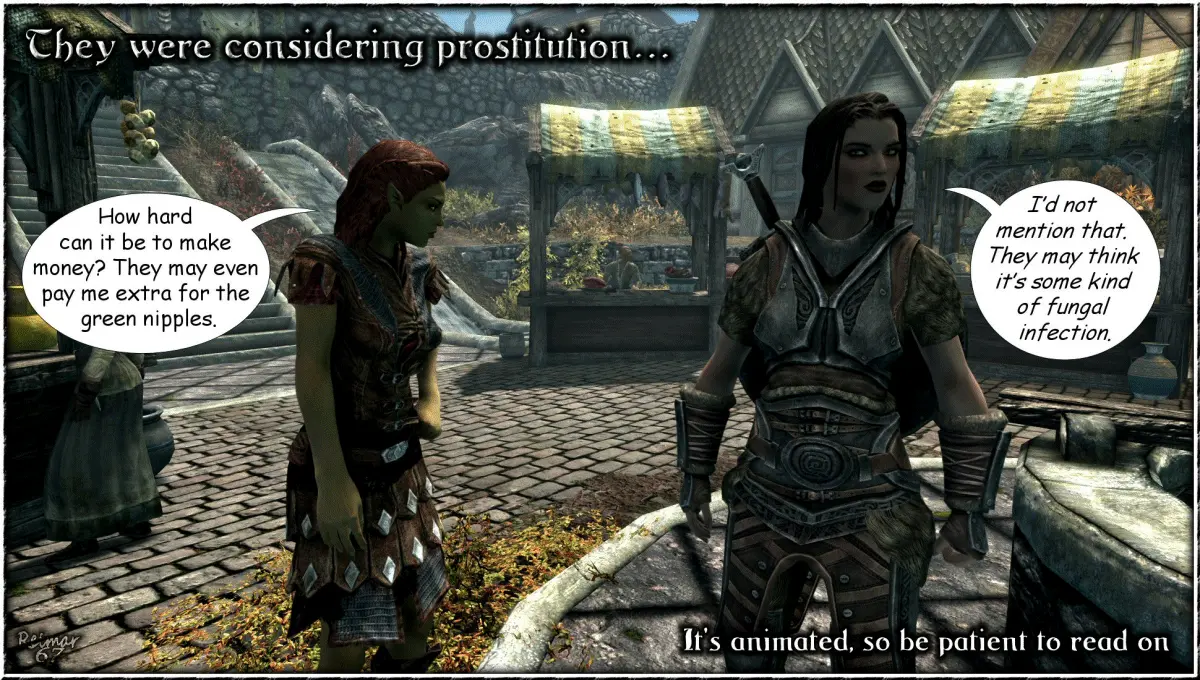Prostitution skyrim animated The nude