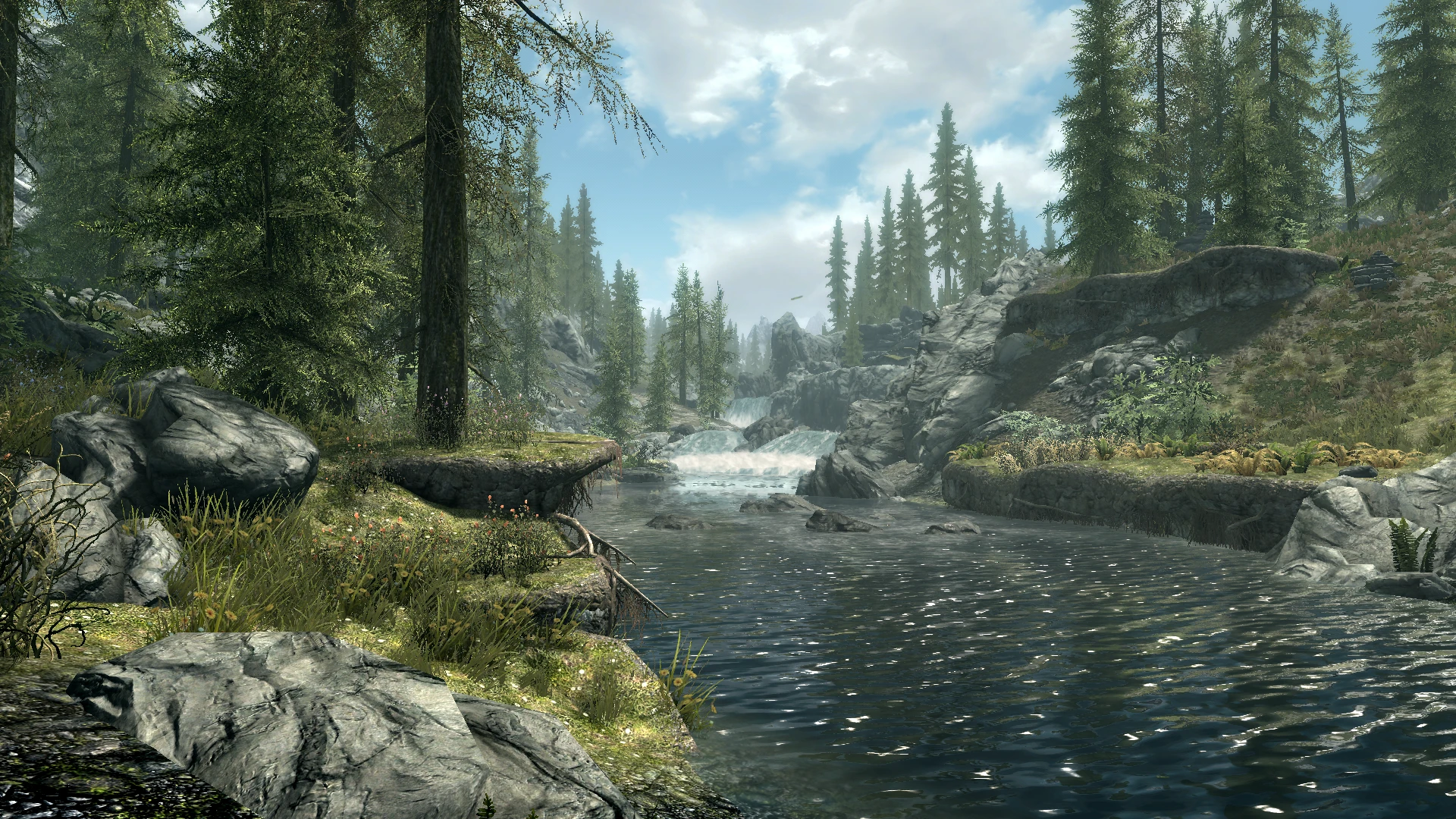 A river at Skyrim Special Edition Nexus - Mods and Community