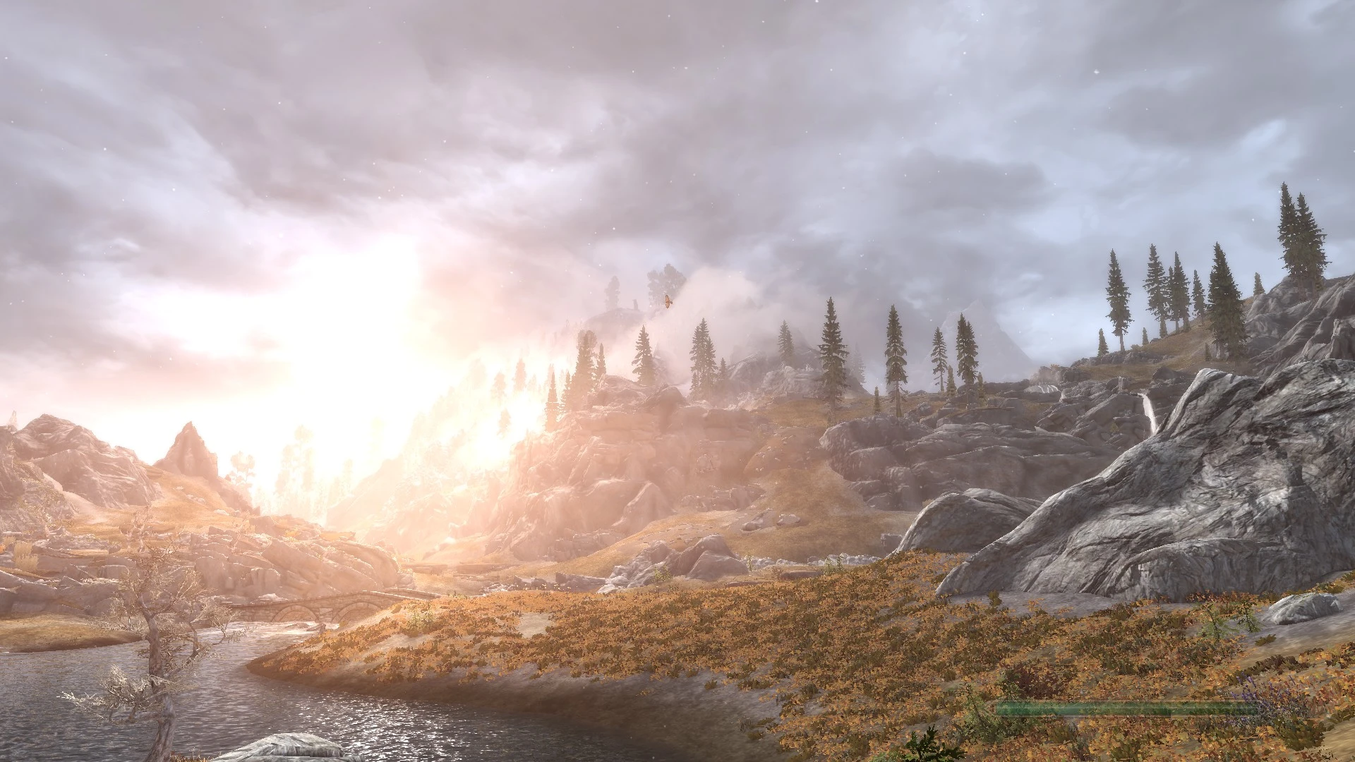 Sunset near Dragon Bridge at Skyrim Special Edition Nexus - Mods and ...