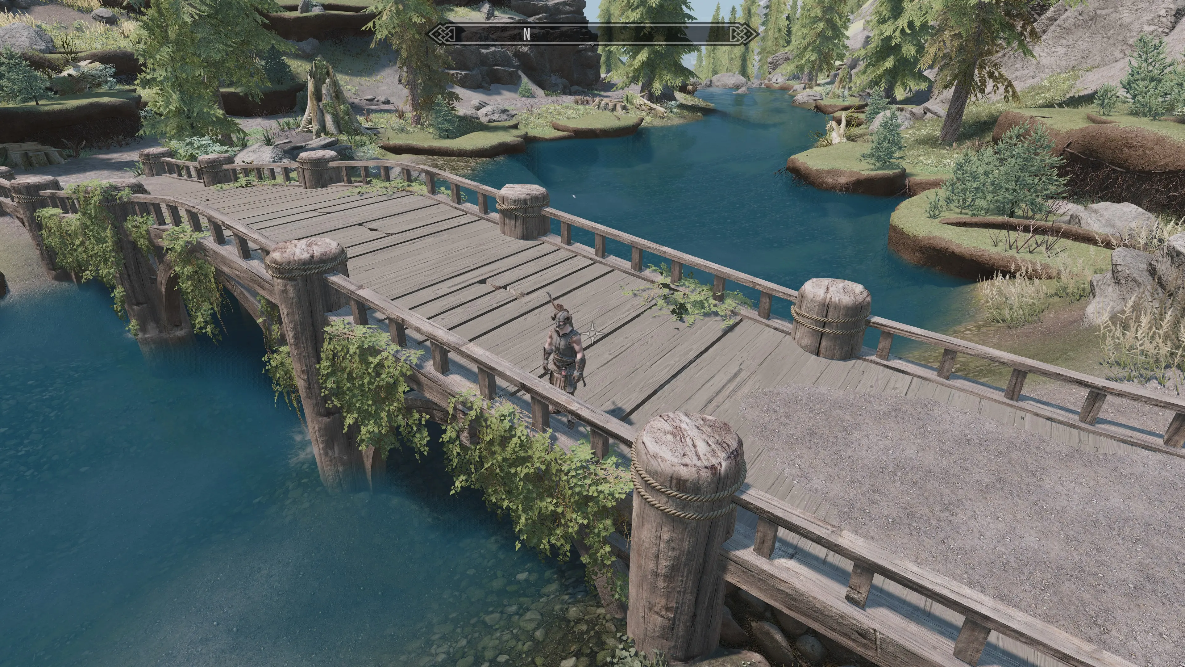 Riverwood wooden bridge with Ivy addon at Skyrim Special Edition Nexus ...