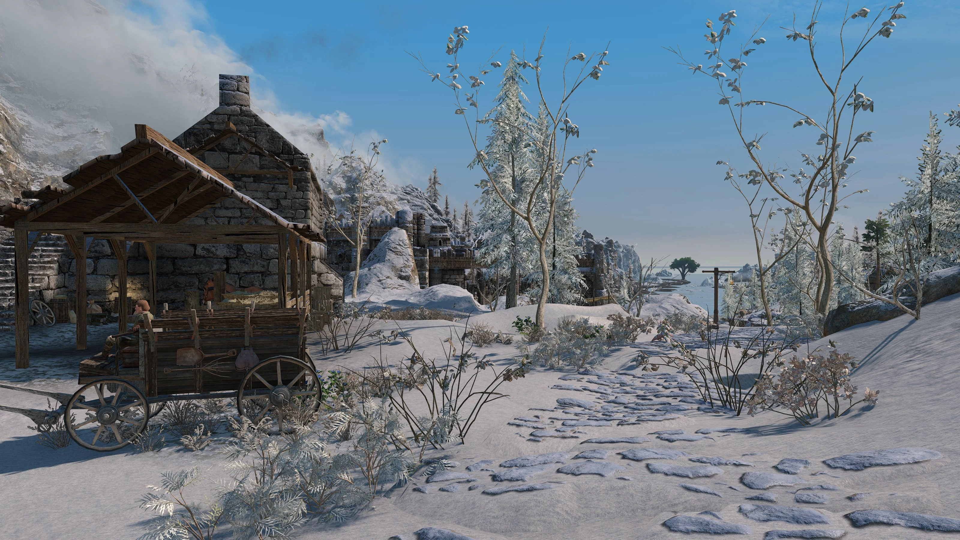 snowy plants and shrubs at Skyrim Special Edition Nexus - Mods and ...