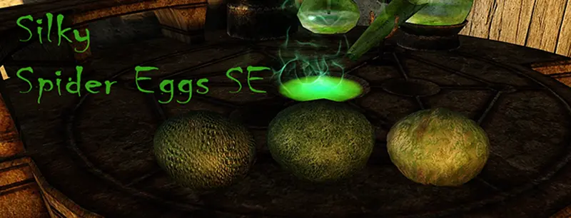 Silky Spider Eggs SE at Skyrim Special Edition Nexus Mods and