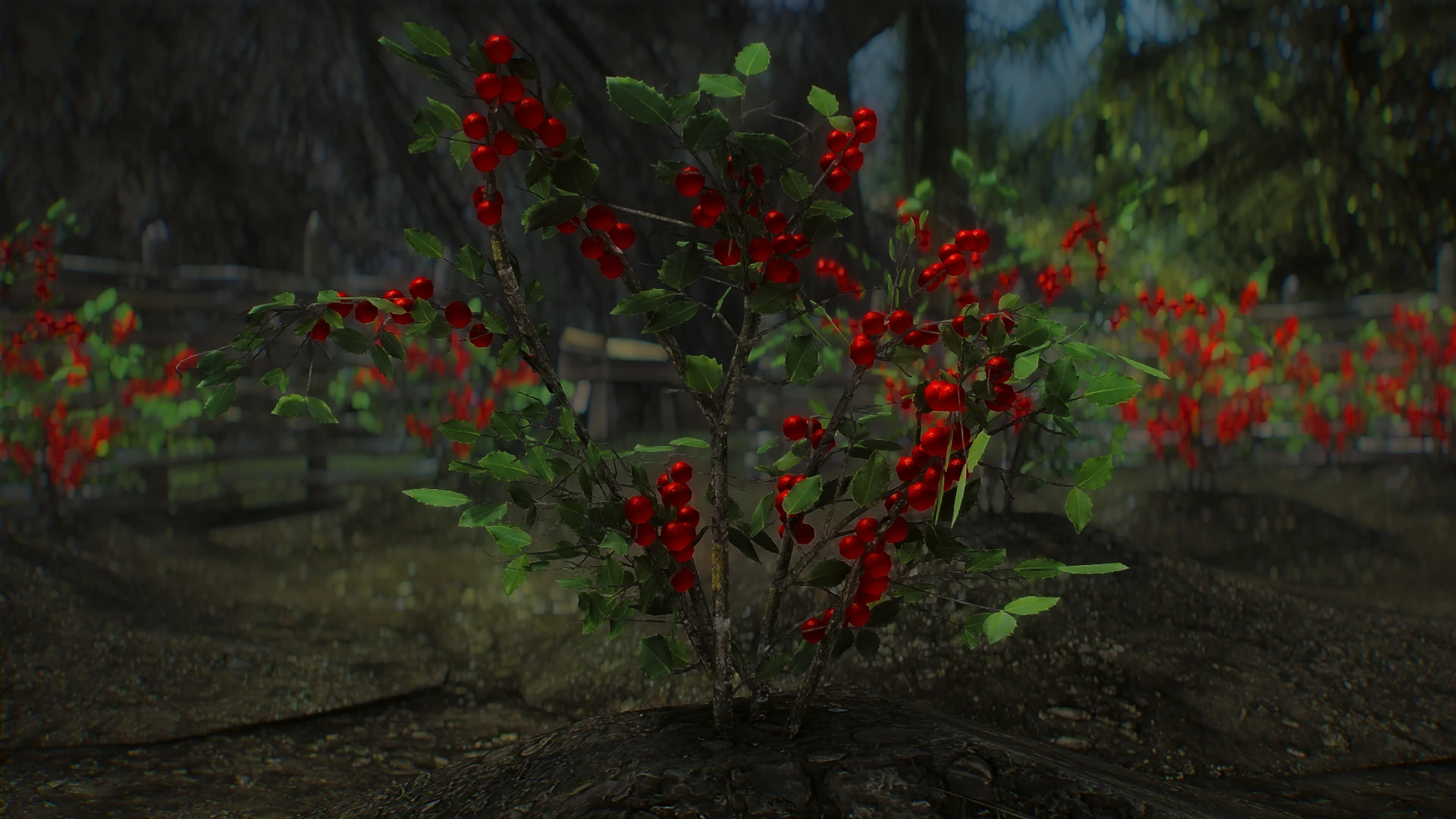 3D Snowberries with Hearthfire planter support