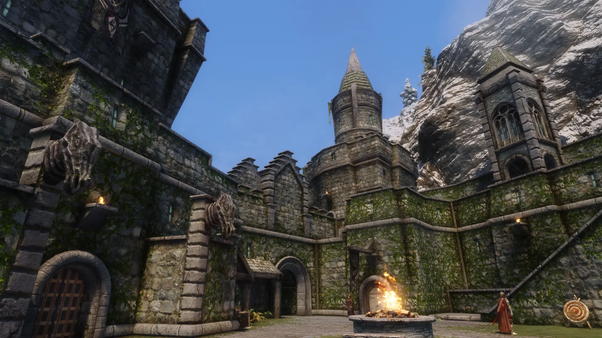 Castle Dour courtyard at Skyrim Special Edition Nexus - Mods and Community