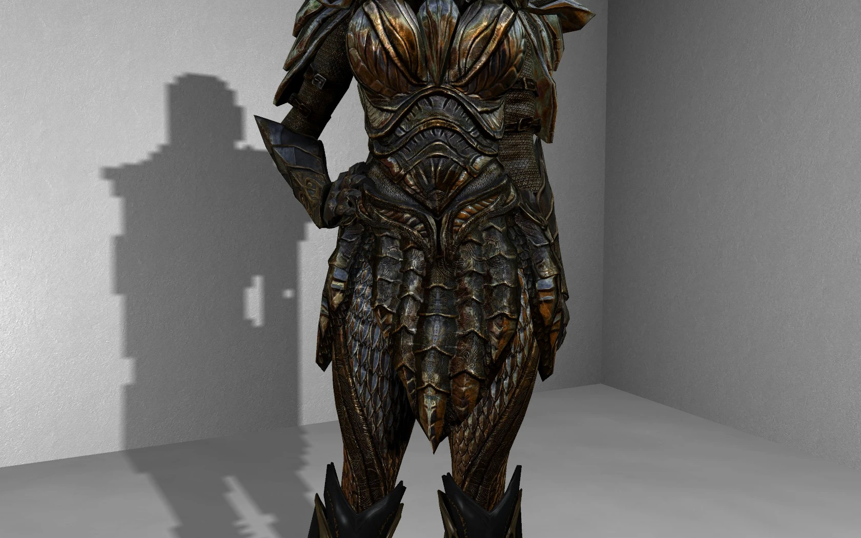 Skyrim Special Edition ebony Armor Reshape