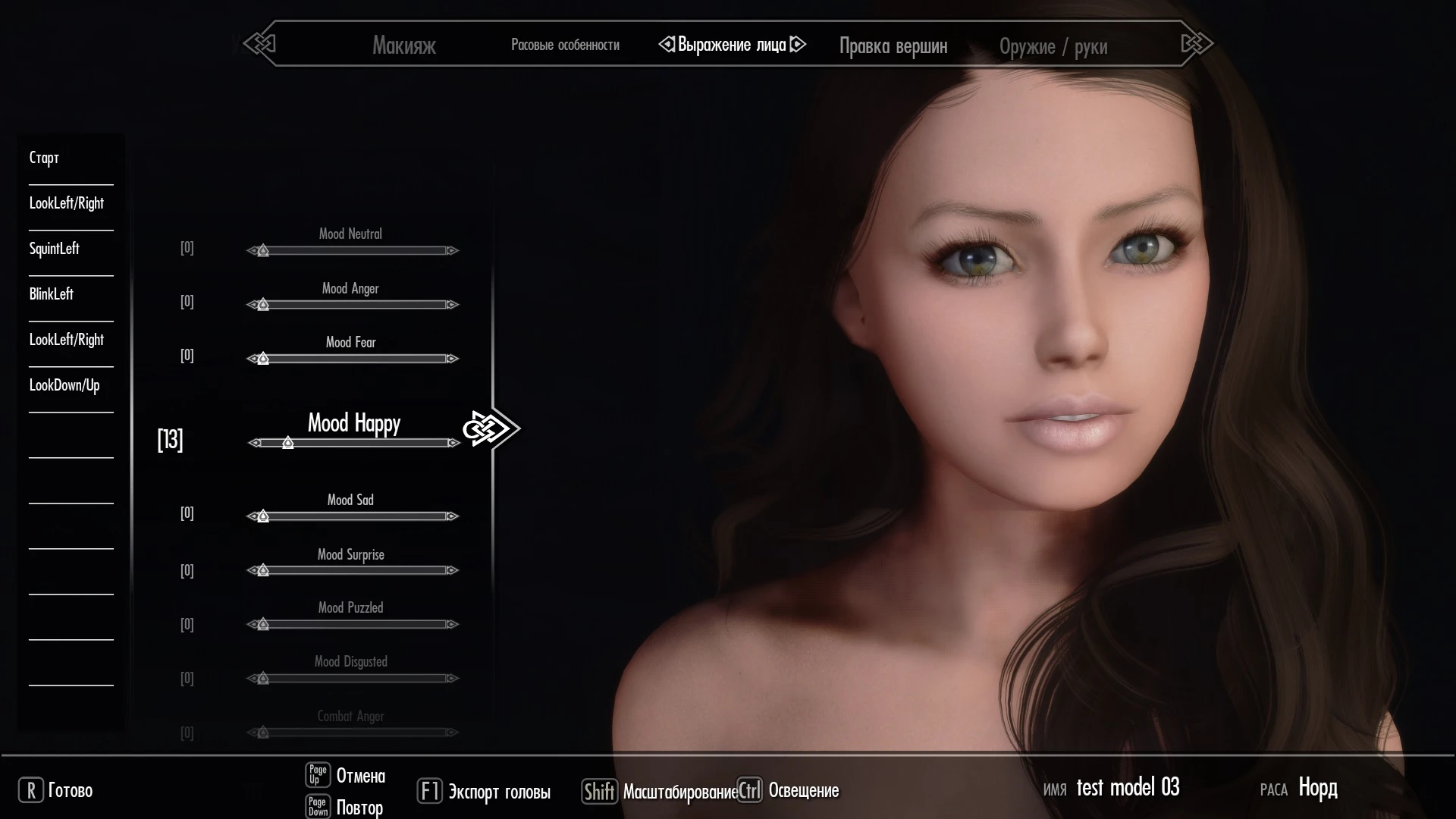 Приложения для создания мода. Skyrim se пресеты женских лиц для RACEMENU. Тест моды создать. Create 0.5.0. Куда ставить пресеты для Nexus.