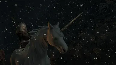 My Snow Elf Eykthain on a Unicorn