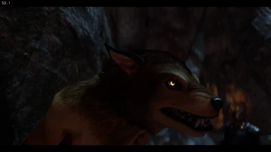 Female bosmer werewolf in a cave
