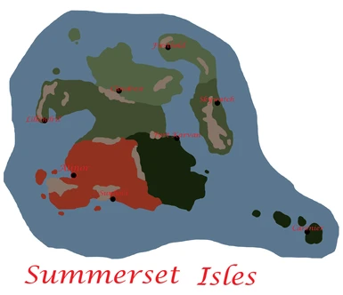 Map for Summerset Isles