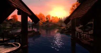 Sunset over the Lake at Skyrim Special Edition Nexus - Mods and Community