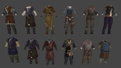 Retexture Common Cloths 9 --------- New Variants At Skyrim Special 