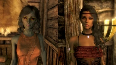 I'm using face meshes from the oldrim 'Skyrim Beautiful Followers...