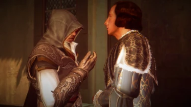 Ezio and Lorenzo de' Medici