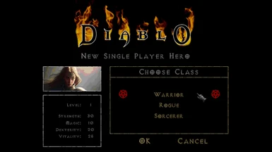 A female warrior in Diablo 1