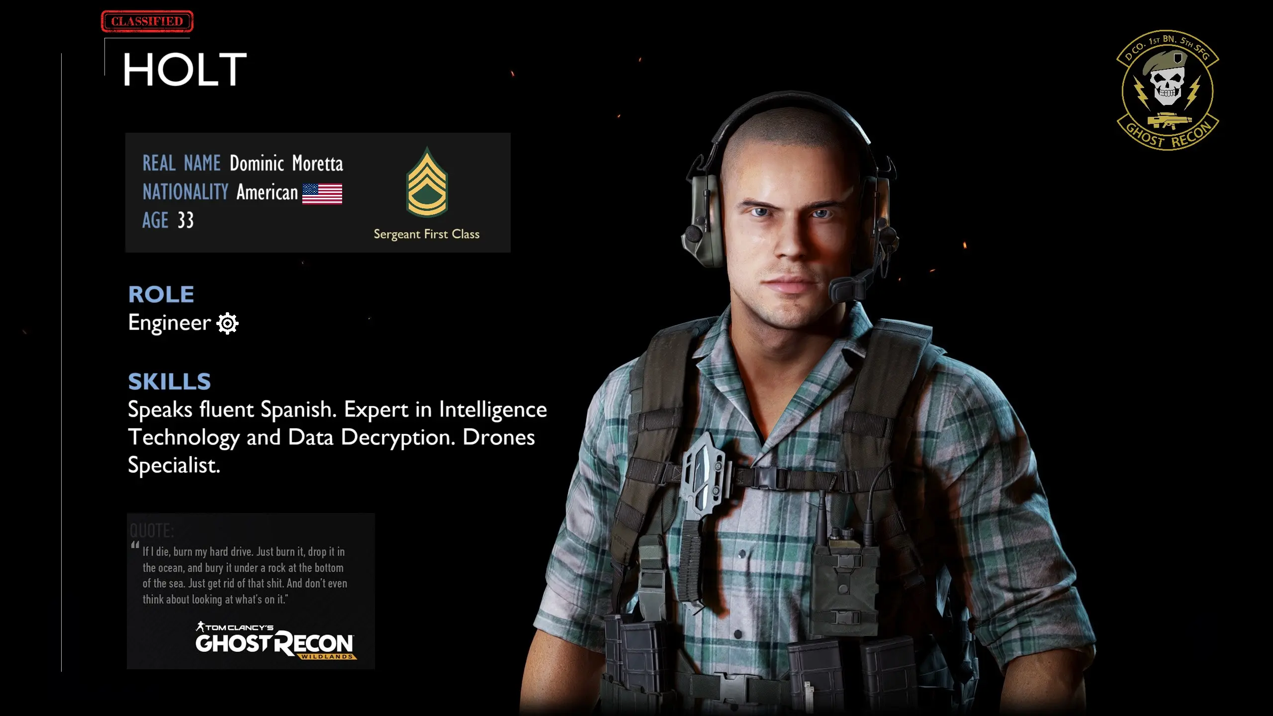 Meet the Ghosts - Holt at Ghost Recon Wildlands Nexus - Mods and Community