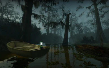Boat in the swamp