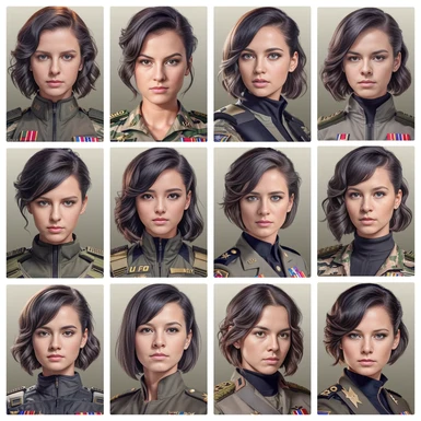 AI mass-produced portraits -- normal human versions